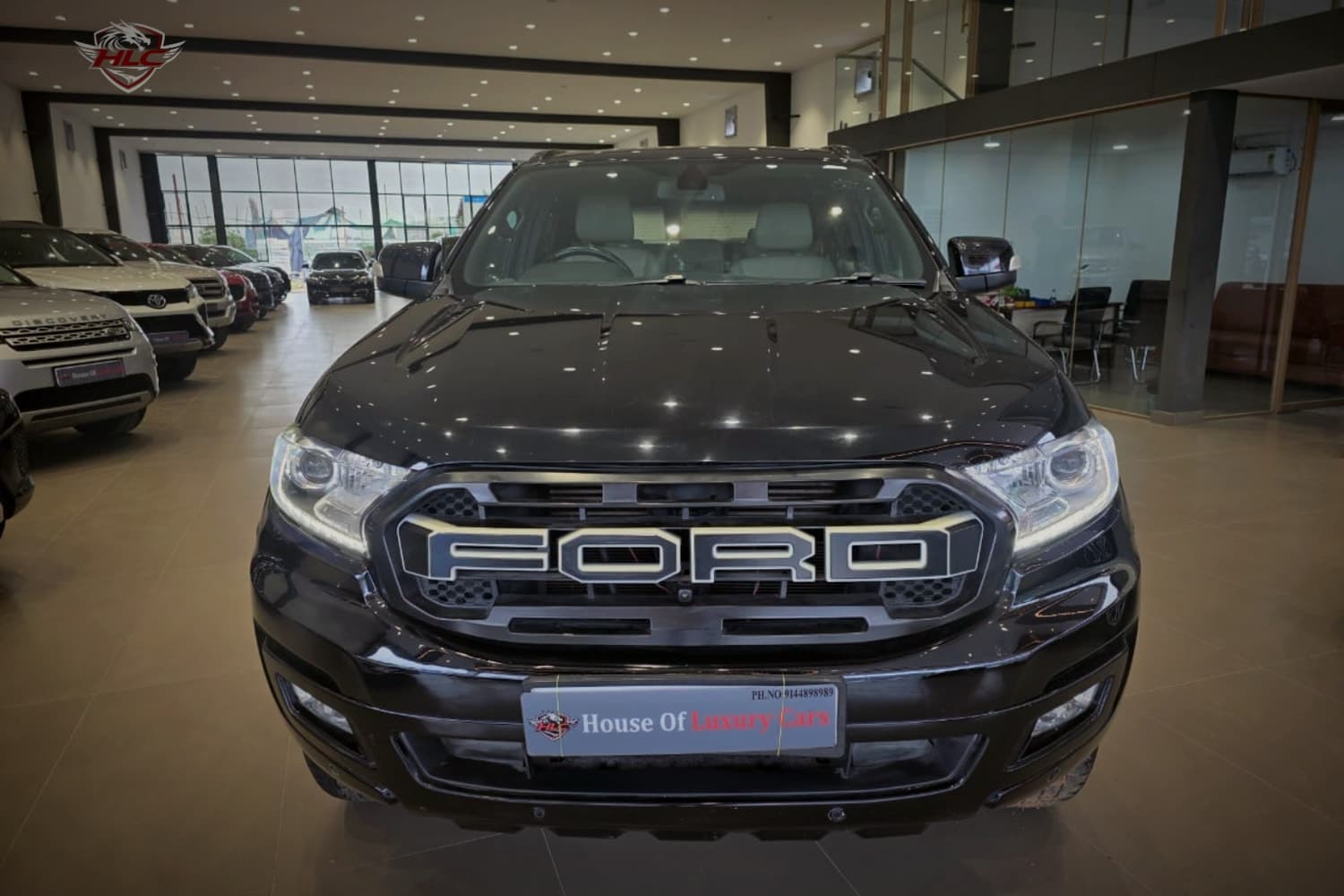 Ford Endeavour Titanium+ in Absolute Black at the showroom