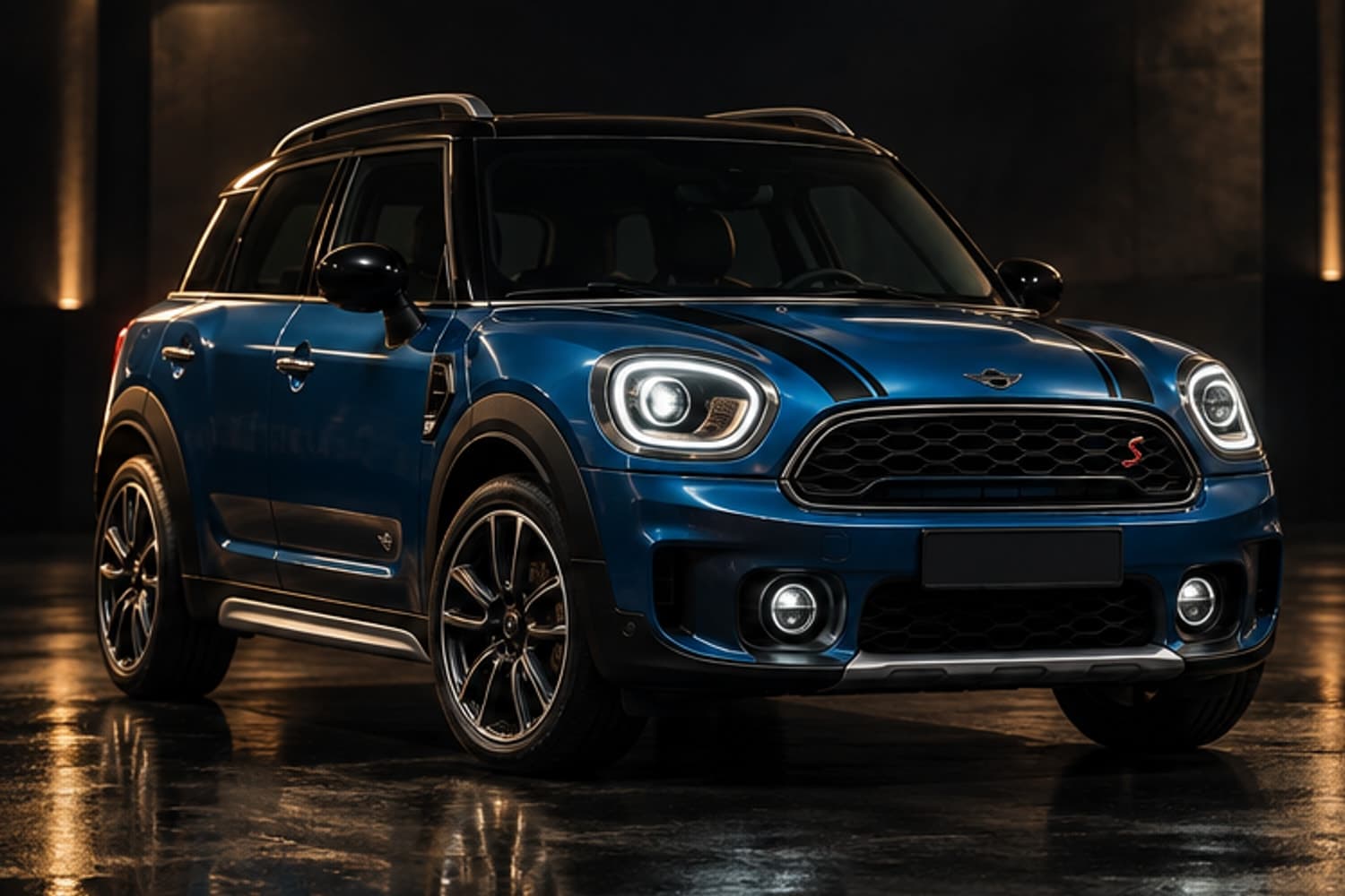 MINI Countryman Cooper S — front three-quarter studio view