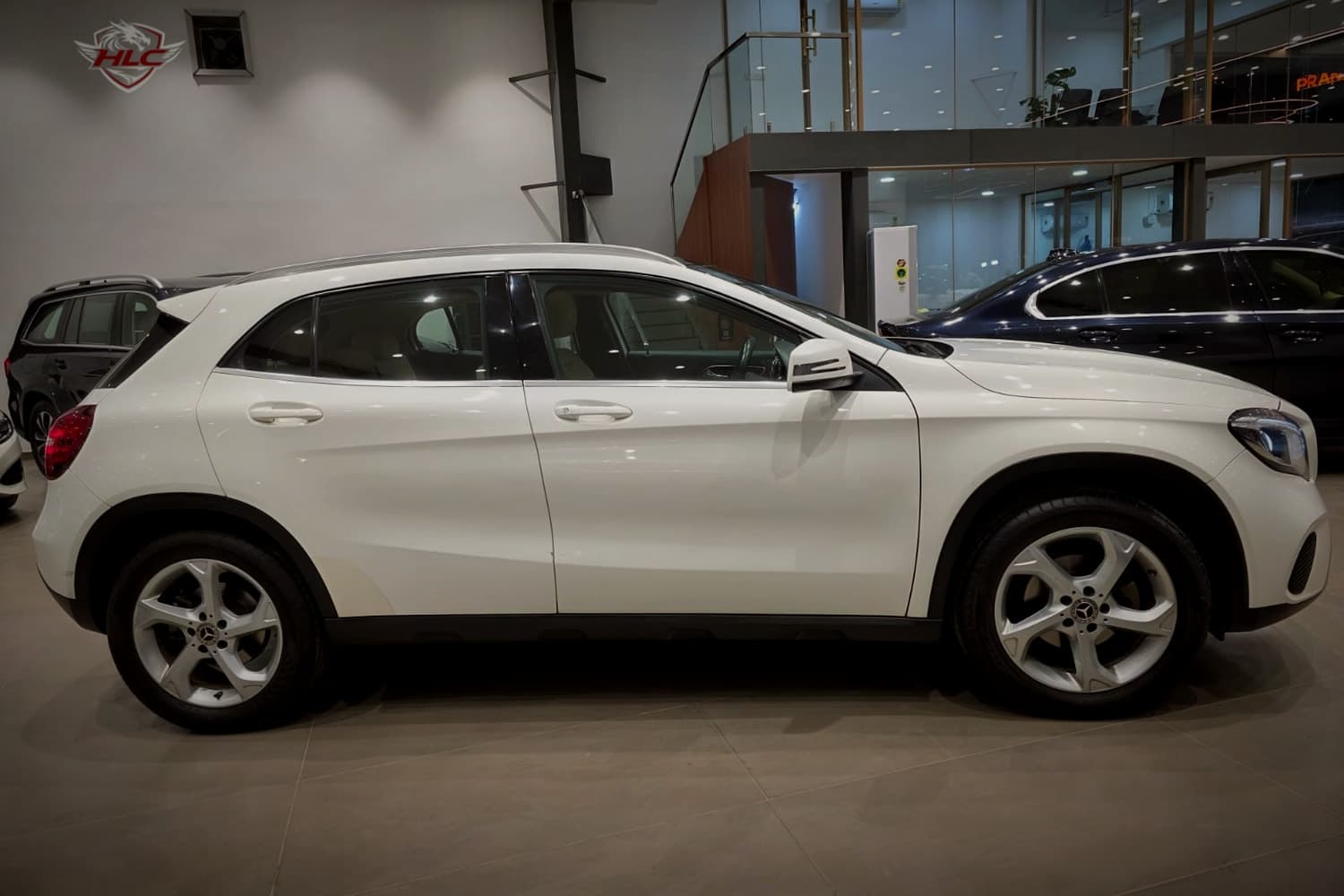 Mercedes-Benz GLA 220d in Polar White at the showroom