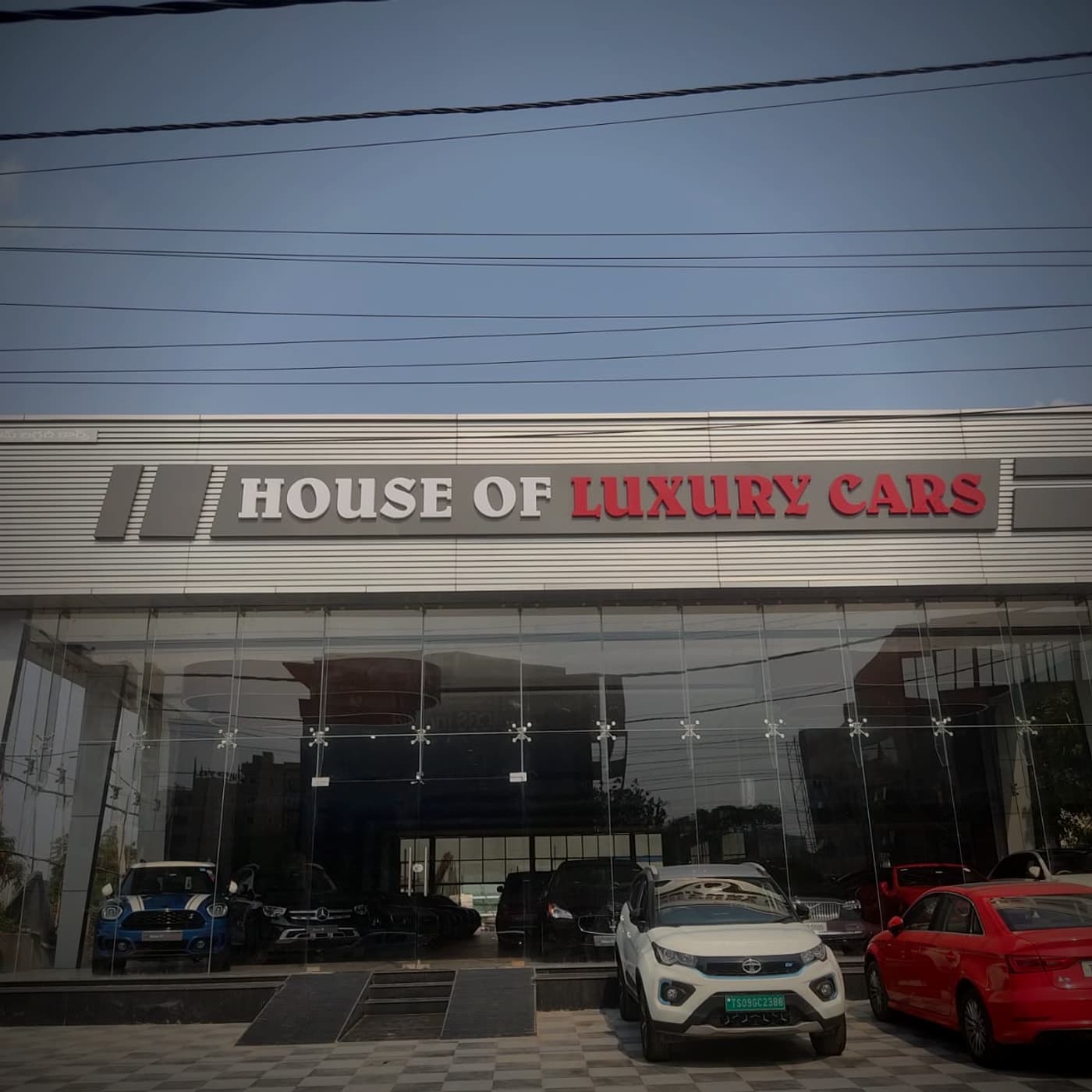 House of Luxury Cars showroom on Hitech City Road, Hyderabad